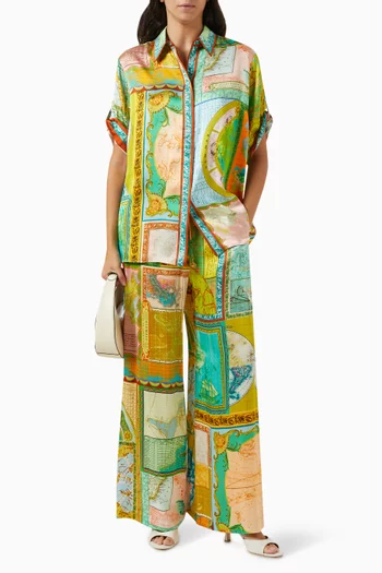 Atlas Printed Shirt in Silk