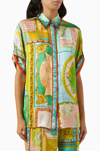 Atlas Printed Shirt in Silk