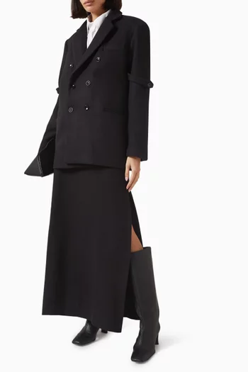 Falgar Maxi Skirt in Wool-blend