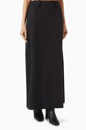 Falgar Maxi Skirt in Wool-blend