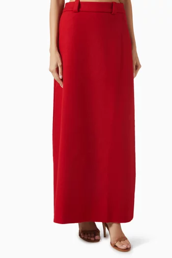 Falgar Maxi Skirt in Wool-blend