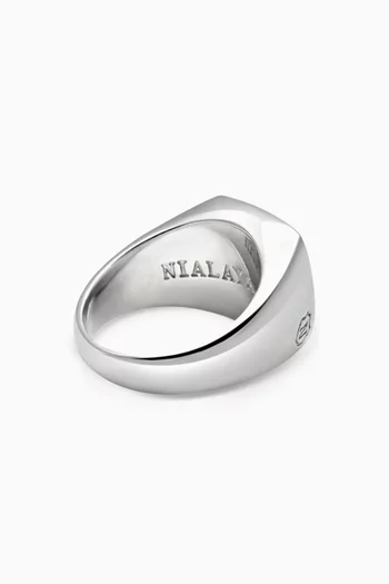 خاتم بحجر عقيق ستانلس ستيل