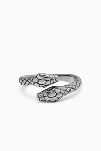Vintage-inspired Snake Ring in Stainless Steel