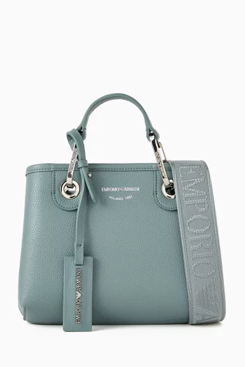 حقيبة يد صغيرة بشعار الماركة جلد صناعي