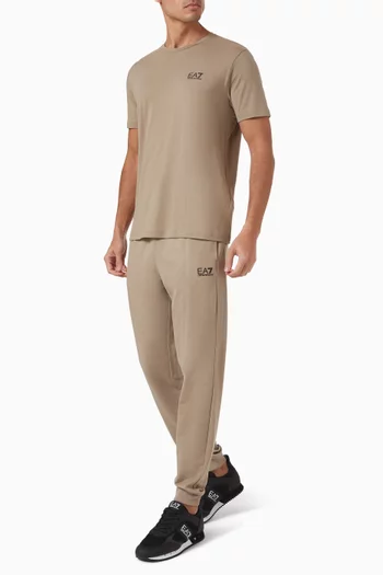 بنطال رياضي بشعار الماركة قطن