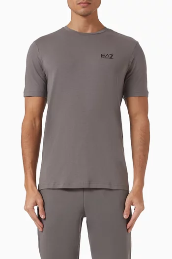 EA7 Logo T-shirt in Cotton