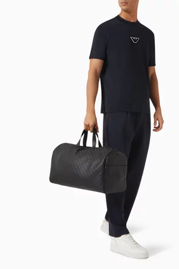 Monogram Embossed Duffle Bag in Leather
