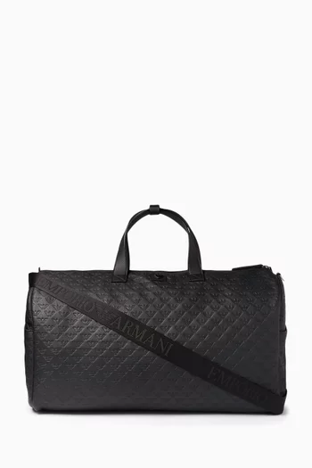 Monogram Embossed Duffle Bag in Leather