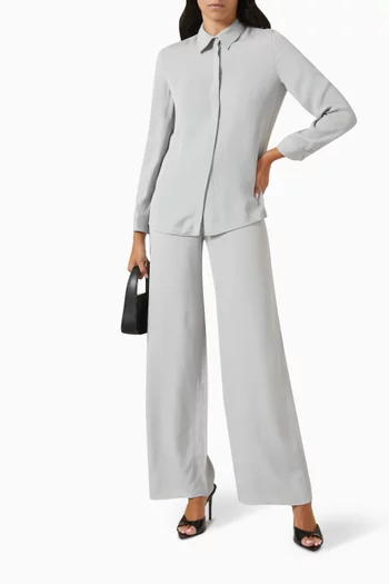 Wide-leg Pants in Cady