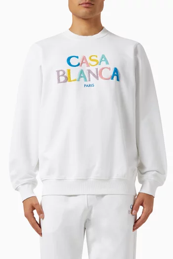 Stacked Logo Sweatshirt in Organic-cotton