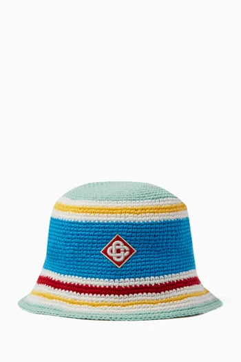 Logo Crochet Hat in Cotton