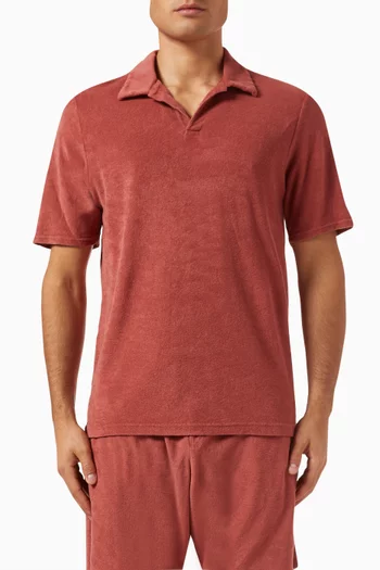 Faustino Polo Shirt in Terry Cotton-Blend