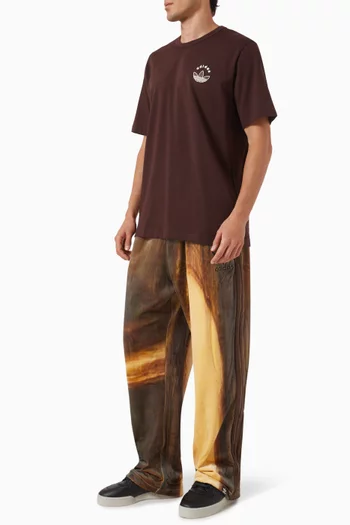 Logo Printed Sweatpants in Velvet