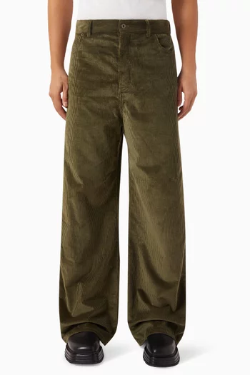 Wide-leg Pants in Corduroy
