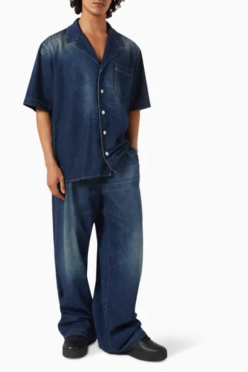 Bowling Shirt in Denim Chambray