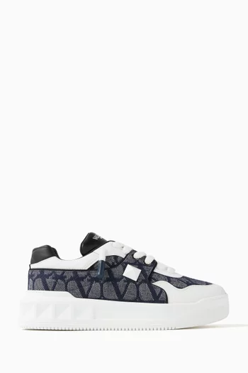 Toile Iconographe Motif Sneakers in Canvas and Leather