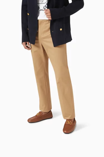 Valentino Garavani Driving Shoes in Grainy Calfskin Leather