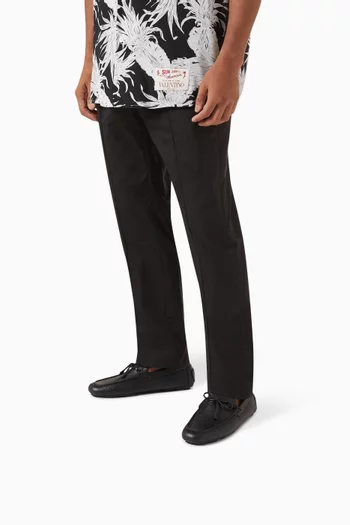 Valentino Garavani VLOGO Driver Shoes in Leather