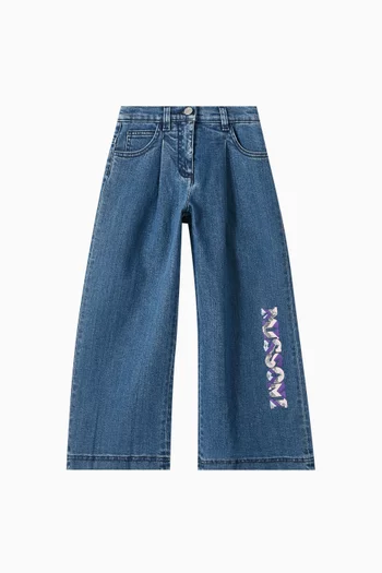 Sequin Jeans in Denim
