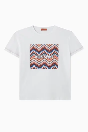 Zigzag Logo T-shirt in Cotton
