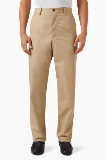 Pants in Cotton-blend Poplin