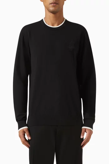 Crewneck Sweater in Cotton-knit
