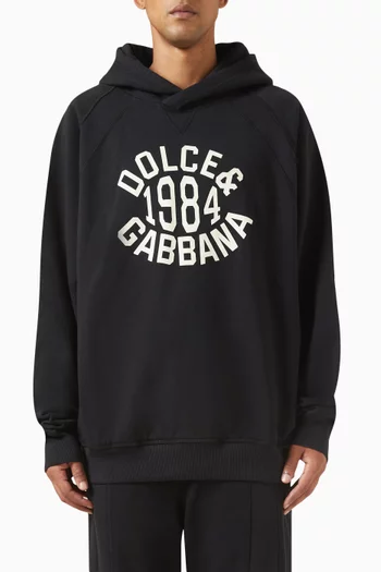 Re-edition Logo Oversized Hoodie in Cotton