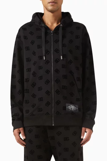 Re-edition DG-print Hoodie in Cotton