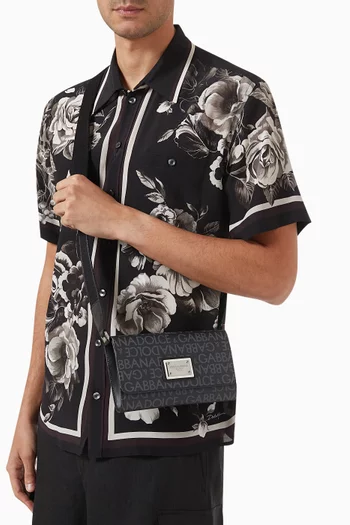 Crossbody Bag in Coated Jacquard