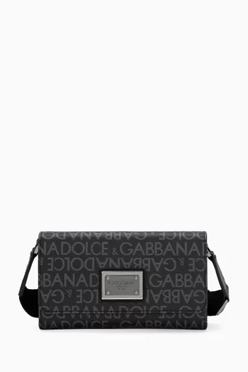 Crossbody Bag in Coated Jacquard