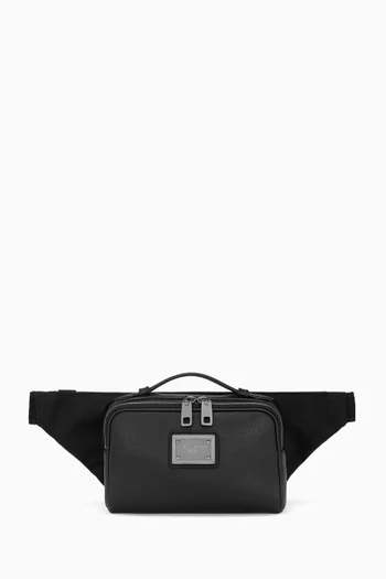 DG Logo Belt Bag in Calfskin & Nylon