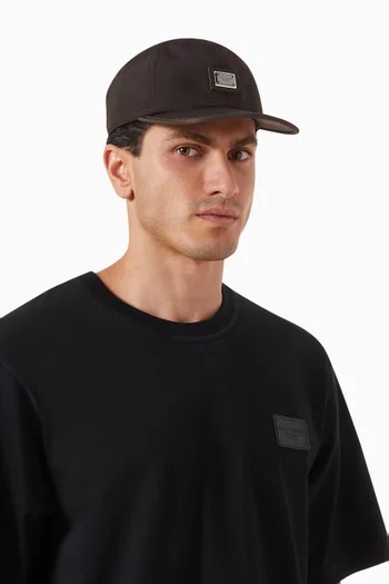 Logo Plaque Baseball Cap in Nylon