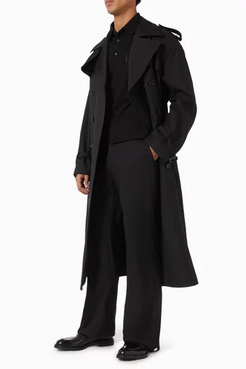 Double-breasted Trench Coat in Wool