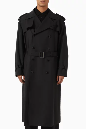 Double-breasted Trench Coat in Wool