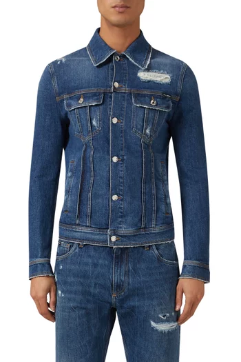 Jacket in Stretch Denim