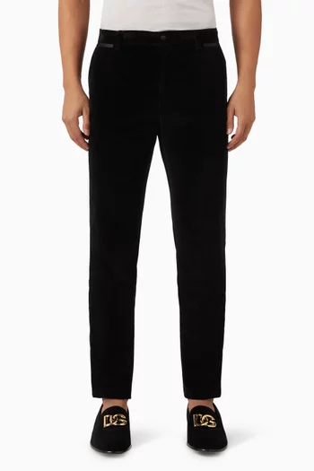 Classic Tuxedo Pants in Velvet