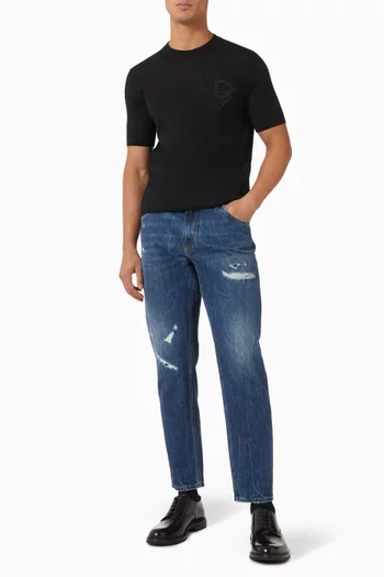 Embroidered Logo Sweater in Knit