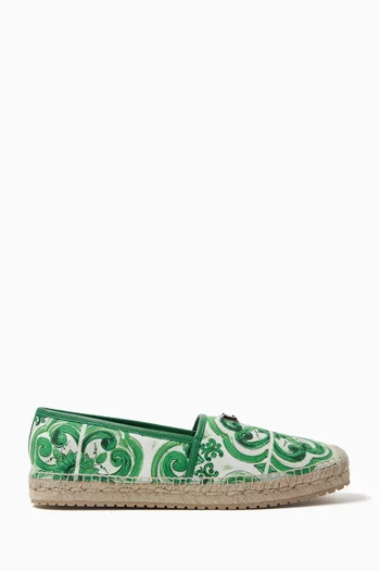 Majolica-print Espadrilles in Canvas