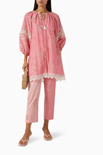 Nysa Printed Co-ord Set in Cotton Poplin