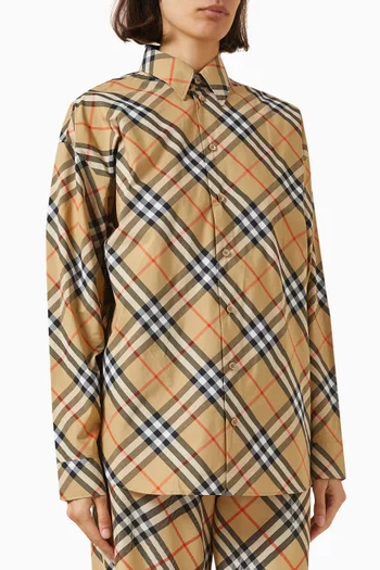 Check Long-sleeve Shirt in Cotton