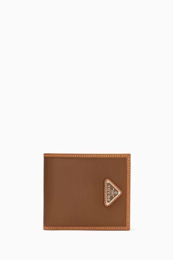 Wallet in Re-Nylon & Vitello Leather