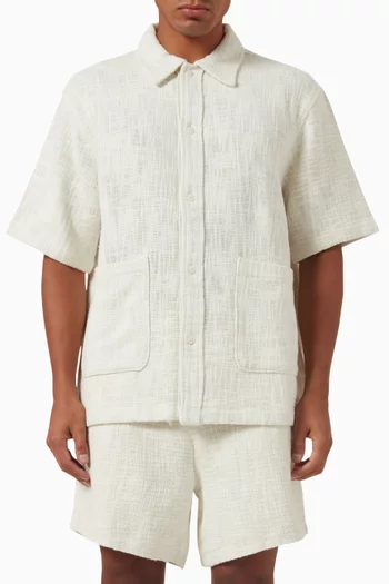 Textured Overshirt in Cotton