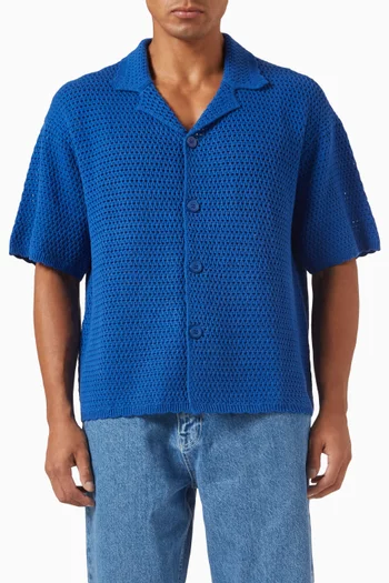 Crochet Crop Shirt in Cotton