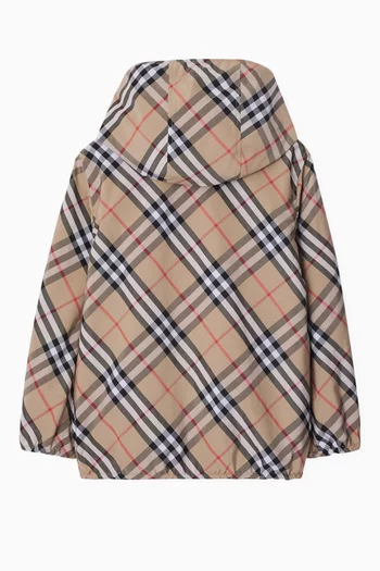 Reversible Check Jacket in Cotton-blend