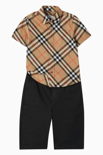 Owen Check-print Shirt in Cotton