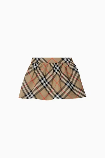 Check Skirt in Organic Cotton