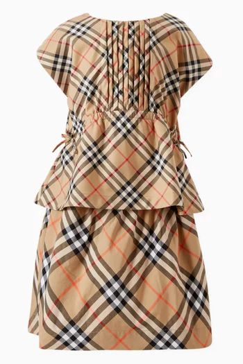 Check Skirt in Cotton Poplin