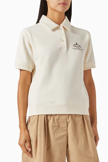 Logo Polo Shirt in Cotton-fleece