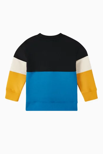 Colour-block Logo Sweatshirt in Cotton