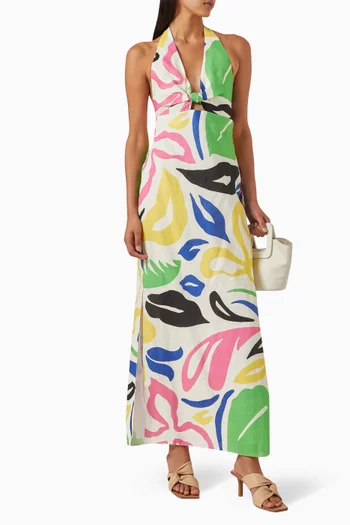 Eli Maxi Dress in Linen